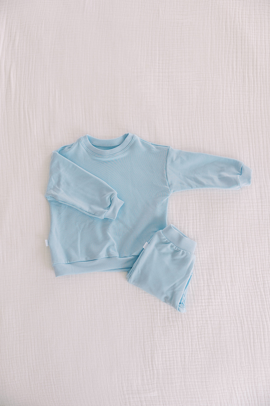 Terry Sweat Set in Baby Blue